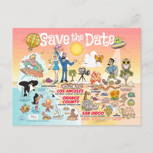 Sla het Date SoCal Briefkaart op (Voorkant)