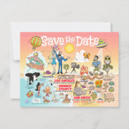 Sla het Date SoCal Briefkaart op
