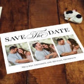 Sla het Date Typography Script Elegant Photo op Save The Date