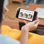 Sla het Date Typography Script Elegant Photo op Save The Date