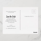 Sla het datum Briefkaart op - Minimal Script Gold (Achterkant)