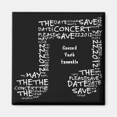 Sla het datumconcert op magneet (Voorkant)