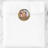 Sla het datumlabel metallic ronde sticker (Tas)