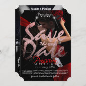 Sla het datumticket op save the date (Voorkant / Achterkant)