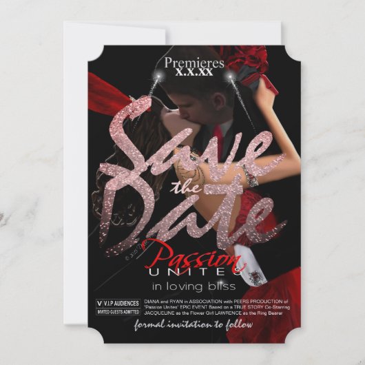 Sla het datumticket op save the date (Voorkant)