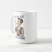 Sla het dieet over, eet de taart Retro Koffiemok (Voorkant links)