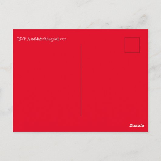 Sla het kerstdiner van de datumfamilie op briefkaart (Achterkant)