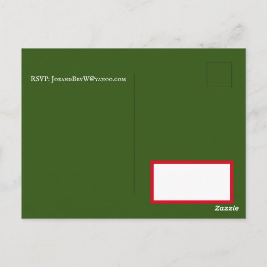 Sla het kerstdiner van de datumfamilie op briefkaart (Achterkant)