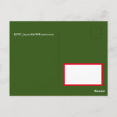 Sla het kerstdiner van de datumfamilie op briefkaart (Achterkant)