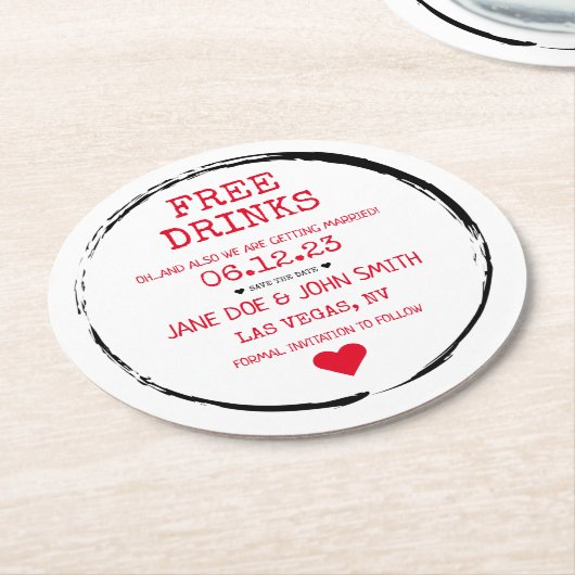 Sla het Onderzetter Datum op (rood) (Gebogen)