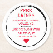 Sla het Onderzetter Datum op (rood) (Voorkant)