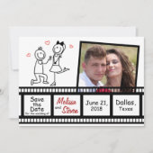 Sla het ontwerp van de trouwuitnodiging op. save the date (Voorkant)