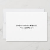 Sla het ontwerp van de trouwuitnodiging op. save the date (Achterkant)