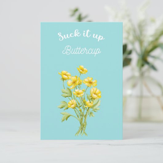 Sla het op Buttercup Bedankkaart (Staand voorkant)