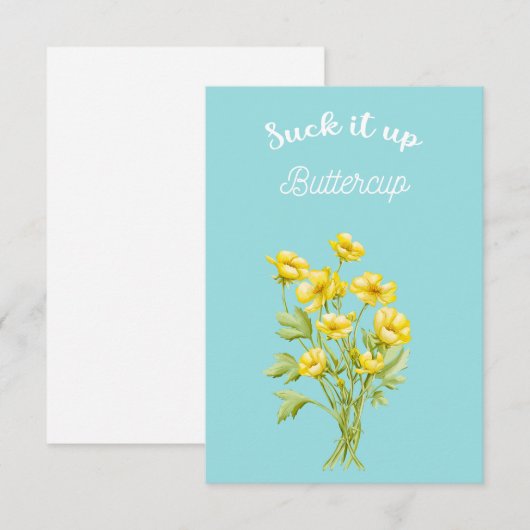 Sla het op Buttercup Bedankkaart (Voorkant / Achterkant)