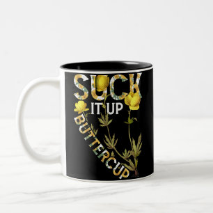 Sla het op Buttercup Funny Gezegde Graphic Quote Tweekleurige Koffiemok