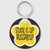 Sla het op Buttercup grappige bloem Sleutelhanger (Voorkant)