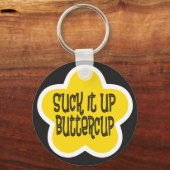 Sla het op Buttercup grappige bloem Sleutelhanger (Voorkant)