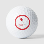 Sla het op Buttercup met Red Lollipop Golfballen (Voorkant)