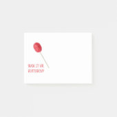 Sla het op Buttercup met Red Lollipop Post-it® Notes (Voorkant)