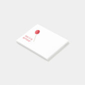Sla het op Buttercup met Red Lollipop Post-it® Notes (Schuin)