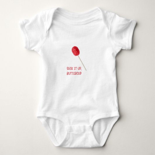 Sla het op Buttercup met Red Lollipop Romper (Voorkant)