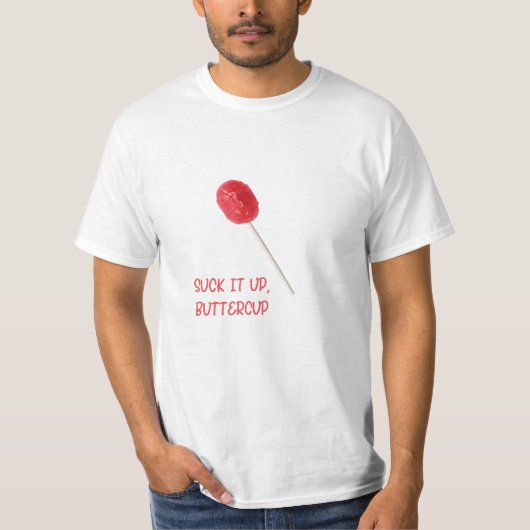 Sla het op Buttercup met Red Lollipop T-shirt (Voorkant)