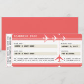 Sla het ticket voor de instapkaart op save the date (Voorkant / Achterkant)