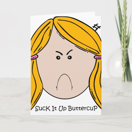 Sla het Wenskaart Buttercup op Kaart (Voorkant)