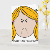 Sla het Wenskaart Buttercup op Kaart (Gele Bloem)