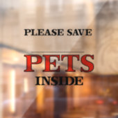 Sla huisdieren op raamsticker (Vel 2)