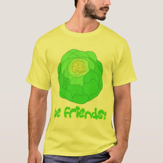 sla is vrienden t-shirt (Voorkant)