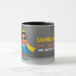 Sla je kracht op: Nurse Superhero Mok