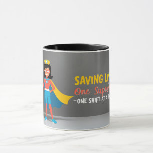 Sla je kracht op: Nurse Superhero Mok