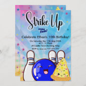 Sla leuk uit, Tie Dye Jongens Bowling Feestje Kaart (Voorkant / Achterkant)