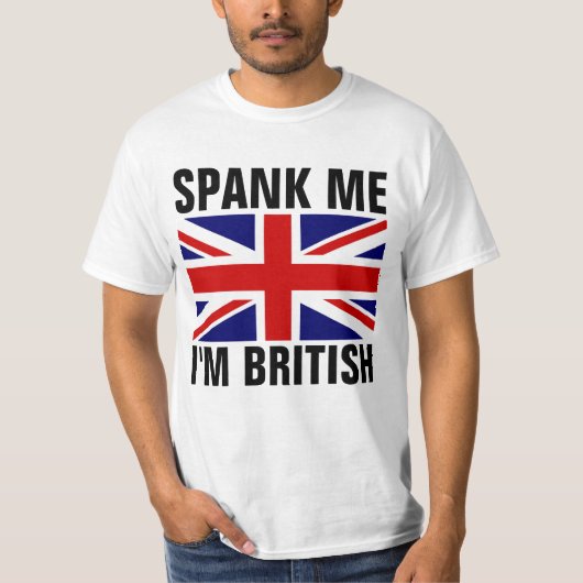 SLA ME IK BEN BRITS Grappige T-Shirts (Voorkant)