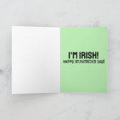 SLA ME! IK BEN IERS! ST.PATRICKS DAG FUNNY KAART (Binnen)