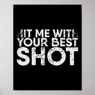 Sla me met je beste schot voor badmintonspeler poster