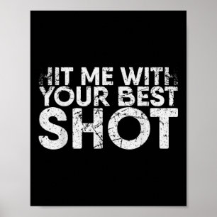 Sla me met je beste schot voor badmintonspeler poster