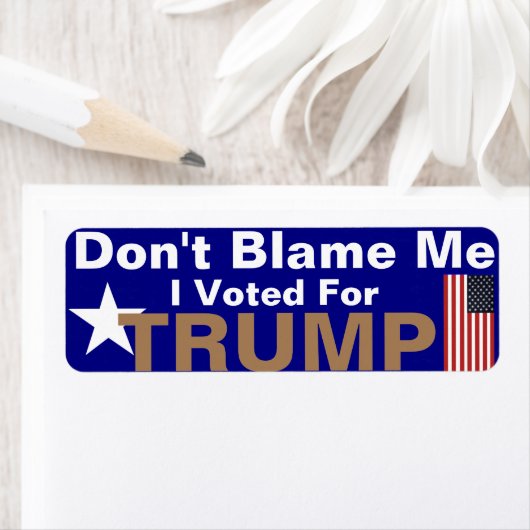 Sla me niet ik stemde op Trump  Etiket (Insitu)