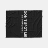 Sla me niet over fleece deken (Voorkant (Horizontaal))