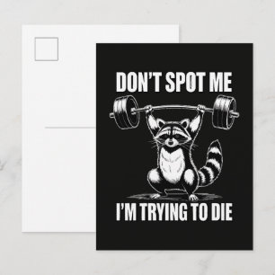 Sla me niet over ik probeer te sterven uitnodiging briefkaart