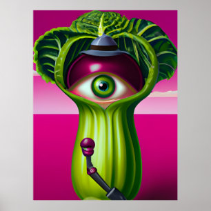 Sla met oog poster