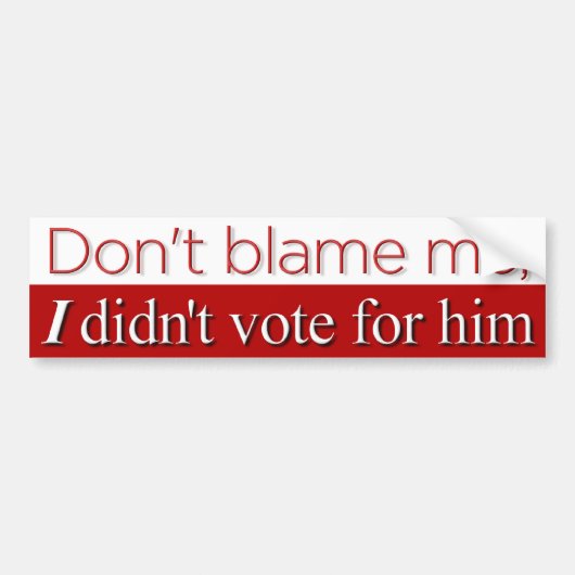 Sla Mij Niet, II Bumpersticker (Voorkant)