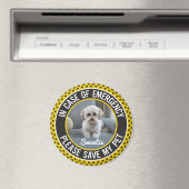 Sla mijn huisdier veiligheidswaarschuwing naam fot magneet (Insitu (Vaatwasser))