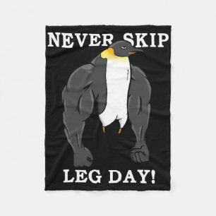 Sla nooit Beendag Bodybuilding Penguin Muscular W Fleece Deken