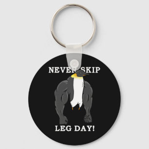 Sla nooit Beendag Bodybuilding Penguin Muscular W Sleutelhanger