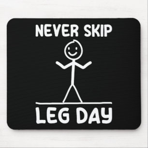 Sla nooit Beendag Gewicht Sport Gym Grappige Bodyb Muismat