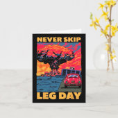 Sla nooit Beendag Gewichtheffen Bodybuilding Gym o Kaart (Gele Bloem)