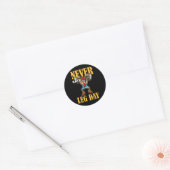 Sla nooit beendag gewichtheffen workout ronde sticker (Envelop)